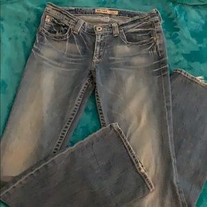 Big Star bootcut low rise embossed jeans